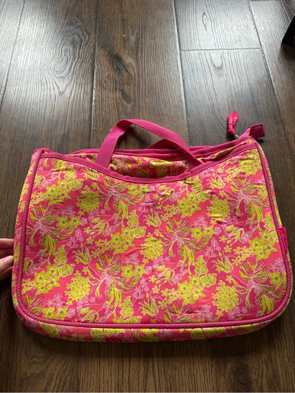 Lilly Pulitzer Pink and Lime Floral Tote